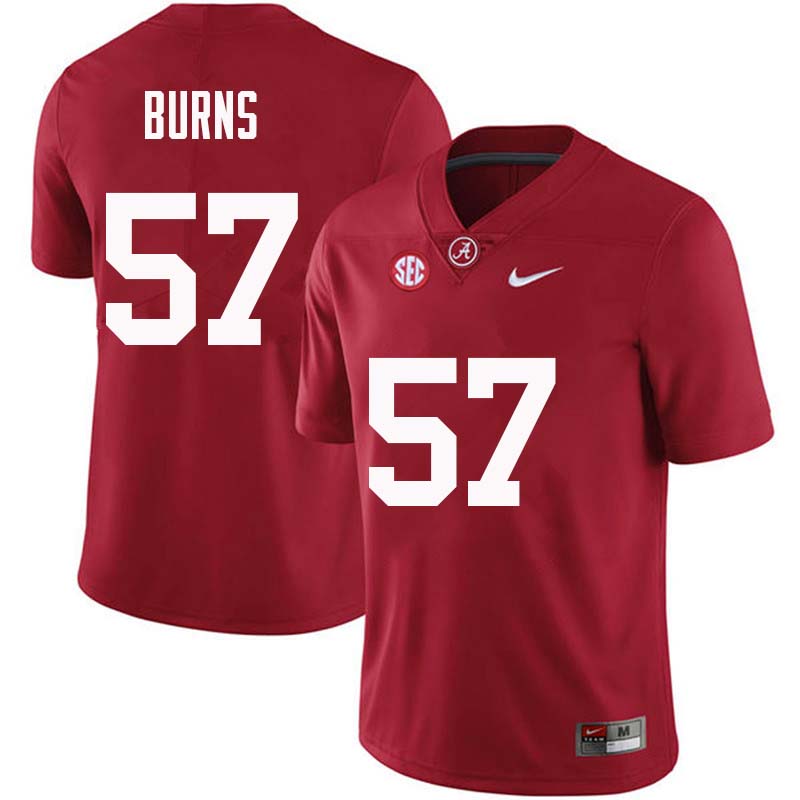 Alabama Crimson Tide Men's Ryan Burns #57 Crimson NCAA Nike Authentic Stitched College Football Jersey EE16I47SJ